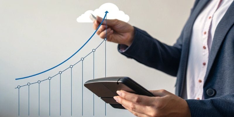 Cloud POS Market Trend A graph showing the rising trend of cloud-based POS system adoption