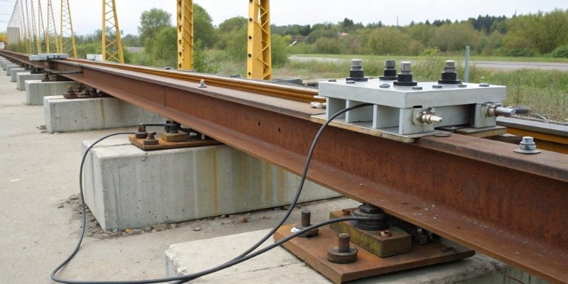 A diagram showing two strain gauges on a bending beam, one in tension and one in compression, wired as a half-bridge