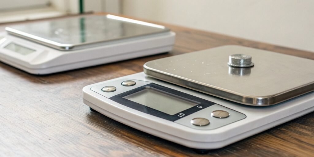 How to weigh a point on digital scales?