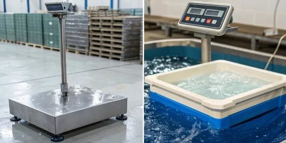 What is the difference between watertight and waterproof in industrial scales?