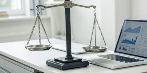 A programmable weighing scale connected to a computer, symbolizing the link between physical hardware and software innovation.