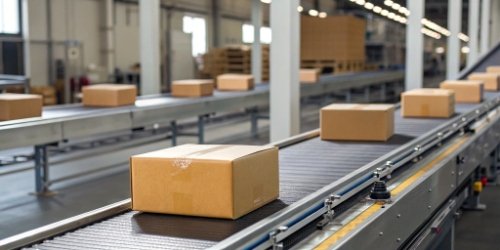 Weighing Automation for Efficiency An automated conveyor belt with a built-in scale weighing packages as they move along.