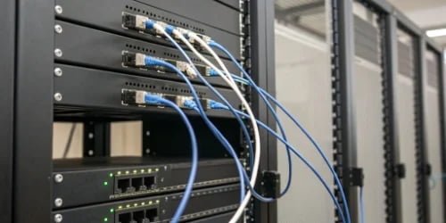 Diagram showing multiple scales connected via a network to a central server and user interface.