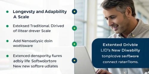 An infographic comparing traditional scale vs software-driven scale lifespan