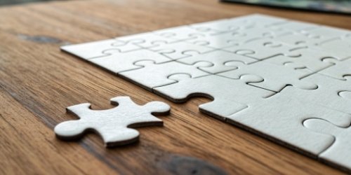 The Problem of Missing Data in Business Intelligence A puzzle with several missing pieces, symbolizing how missing data creates an incomplete business picture.