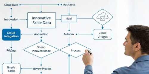 A flowchart showing innovative uses of scale data like cloud integration and automation triggers