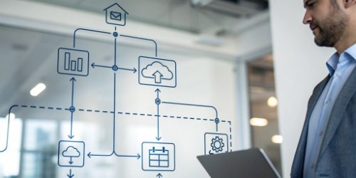 Integration of Intelligent Scales into the Industry 4.0 Framework A flowchart showing an IoT scale at the bottom, connecting upwards through APIs and middleware to ERP and cloud platforms.
