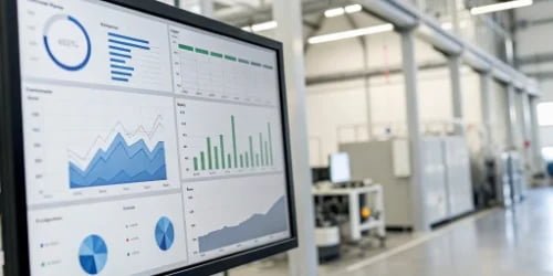Measuring Weighing System Effectiveness A dashboard showing key performance indicators (KPIs) like accuracy, uptime, and throughput.