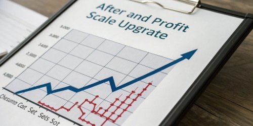 Saving Money by Upgrading Scales A graph showing costs going down and profits going up after a scale upgrade