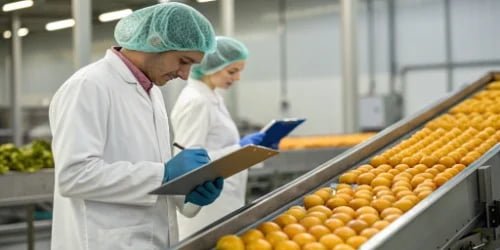 An infographic showing AI applications in the food industry, like predictive analytics and quality control