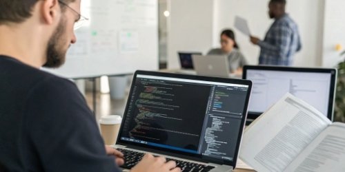 A developer reading clear documentation with code examples on a screen