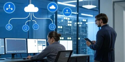 A visual showing how software-centric scales can scale from one device to many