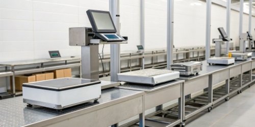 A clean, unified weighing and labeling station