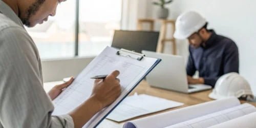 Evaluating IoT Scale Security A person with a checklist evaluating technical documentation