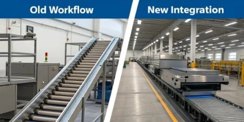 Side-by-side comparison of old vs new workflow