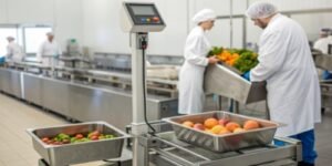 How does an intelligent scale improve traceability in the food and beverage industry?