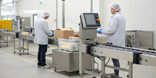How much money can be saved each year by using a semi-automated weighing and labeling process?