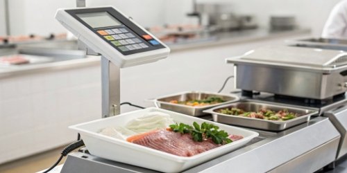 Label Printing Scale Guaranteeing Accurate Allergen Information A smart label printing scale printing a detailed food label with allergen information