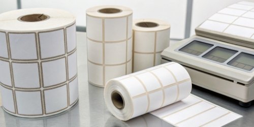 Various Industrial Scale Labels An assortment of different sized labels for industrial printing scales