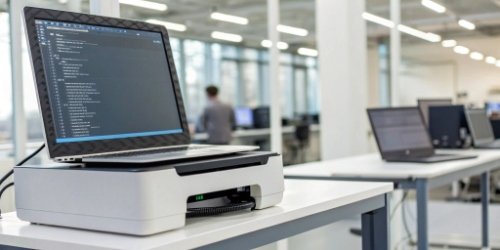 Software Controlling a Weigherps Printing Scale An illustration of software code integrating with a printing scale