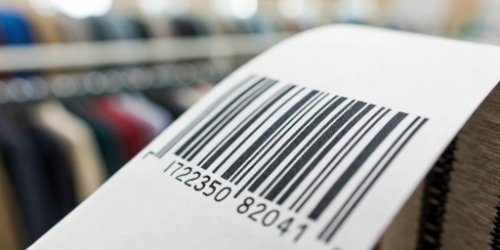 Close-up of a crisp, high-quality barcode on a label