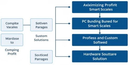 A flowchart showing a sales strategy for smart scales