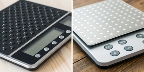 Advantages of Touch Screen Scales Side-by-side comparison of a button scale and a touch screen scale