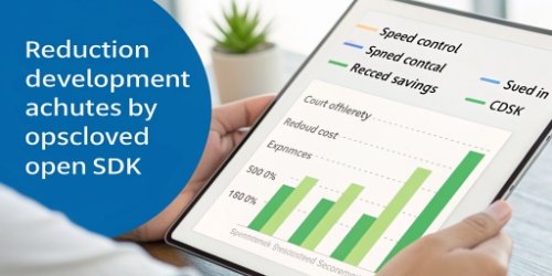 Chart showing development time reduction using an open SDK