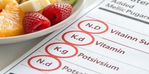 Newest FDA Label Requirements A new nutrition label with red circles highlighting the "Added Sugars," "Vitamin D," and "Potassium" sections.