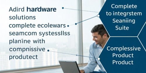 Expanding Your Business with Hardware Solutions a diagram showing a software company expanding its offerings to include hardware, creating a complete ecosystem