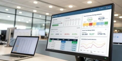 Inventory Management Dashboard Dashboard showing real-time inventory levels synced from scales
