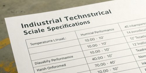Industrial Scale Specifications A specifications sheet for an industrial scale showing temperature and humidity ranges