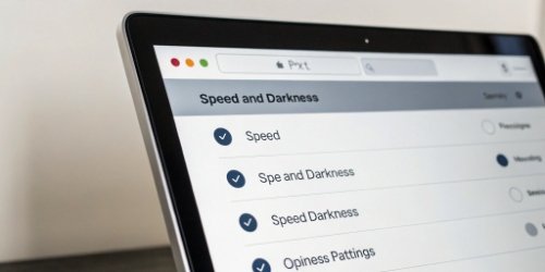 A user interface screen showing print settings like speed and darkness