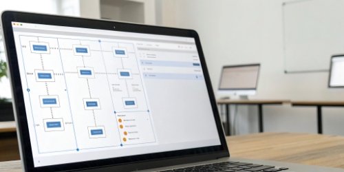 Centralized Scale Management Software A computer screen showing a centralized label management software pushing updates to multiple scales