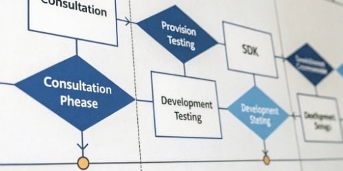 Smart Scale Integration Process A flowchart showing the integration process: Consultation -> SDK Provision -> Development -> Testing -> Deployment