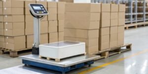 Can a label printing scale weigh a pallet and print an LPN label simultaneously?