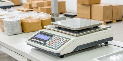 How does a label printing scale improve accuracy in piece-counting and packaging?