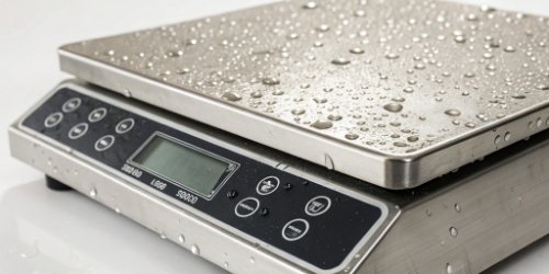 Close-up of the IP68 rating on a washdown scale