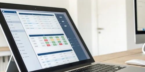 Smart PC Scale Software Customization A close-up of a smart PC scale's software interface showing ERP integration.
