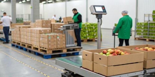 IoT sensors and scales in a warehouse environment
