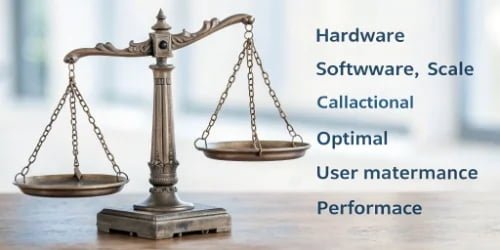 Ensuring Optimal Performance of a Smart PC Scale An infographic showing the three pillars of scale performance: Hardware, Software, User