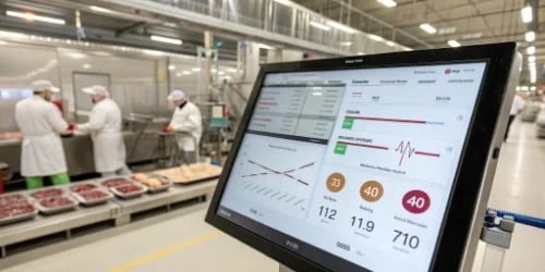 A dashboard showing real-time data from multiple IoT scales