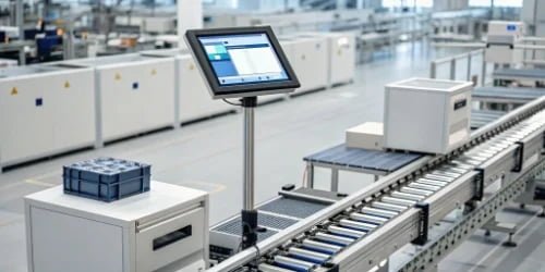 An illustration of an interconnected workflow with a smart PC scale at the center