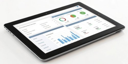 A dashboard on a tablet showing different features of a weighing software