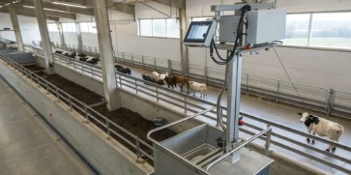 Ultrasonic Carcass Grading A high-tech ultrasonic scanner being used on a carcass in a modern facility.