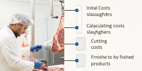 Cost Accounting Flowchart for Slaughterhouse A flowchart showing the steps of cost accounting in a slaughterhouse