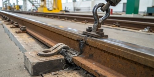 Cause of Track Scale Instability A close-up of a worn-out track joint causing a hook to jam