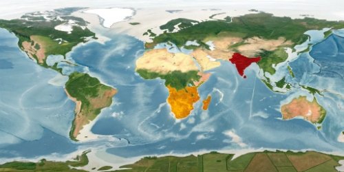 A global map highlighting major food production zones