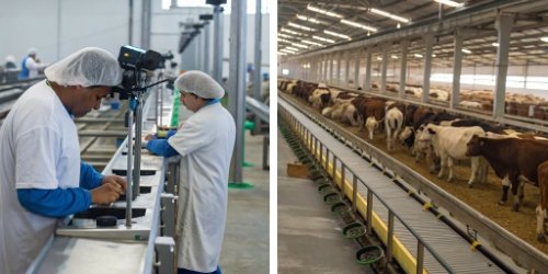 Technology Reducing Slaughterhouse Bottlenecks A side-by-side comparison of a manual vs. automated weighing station queue