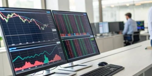 A dashboard showing real-time profit and loss charts for a meat processing plant